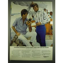 1971 Hathaway Mayan Print Shirts and Islander Slacks Advertisement