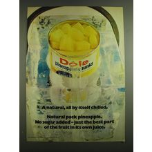 1971 Dole Pineapple Chunks Advertisement - A Natural, all by itself chilled