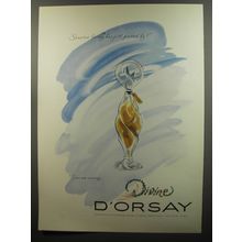 1953 D'Orsay Divine Perfume Ad - Someone lovely has just passed by