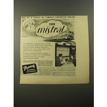 1954 French National Railroads Ad - The Mistral