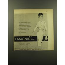 1959 I. Magnin Dress by Lords Ad - Our White Traveller with a Bloused look