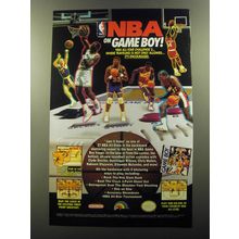 1992 LJN NBA All-Star Challenge 2 Video Game Advertisement - NBA on Game Boy!