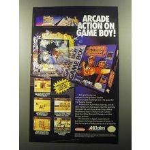 1992 Acclaim Double Dragon 3 Video Game Ad - Arcade Action on Game Boy!