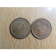 Norway 1974 5 Ore Coin