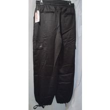 Time and Tru Women’s Satin Cargo Regular Black Soot Jogger Pants Size XXL (20)