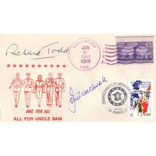 Jim Wallwork Richard Todd WW2 Uncle Sam Multi Hand Signed FDC