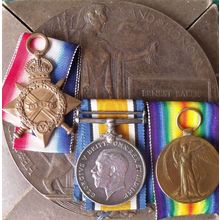 1915 Star Trio & Memorial Plaque 1st Cheshire Regiment KIA September 1916 Somme