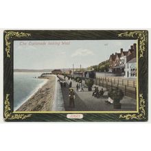 JERSEY The Esplanade looking West. train early 20th C. RPPC J Welch 1896