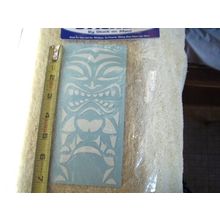 tiki #18 -18w white vinyl decal sticker approx 7" x 2.75" by stuck on maui