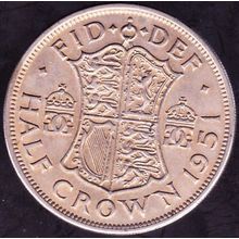1951 Great Britain 1 Half Crown (2 & Half Shillings) Coin