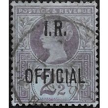 QV SGO14 OFFICIAL I.R. OFFICIAL 2 1/2d Purple Blue