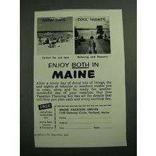1957 Maine Tourism Ad - Enjoy Both in Maine