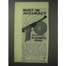 1971 Browning Challenger Pistol Ad - Built-in Accuracy