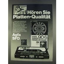 1977 Agfa Super Ferro Dynamic Cassette Tape Ad - in German