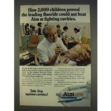 1977 Aim Toothpaste Ad - Fighting Cavities