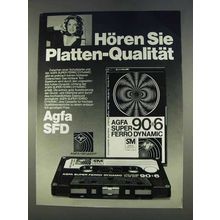 1977 Agfa Super Ferro Dynamic Cassette Tape Ad - German