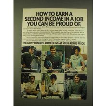 1976 U.S. Army Reserve Ad - Earn a Second Income