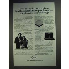1978 Roche Pharmaceutical Ad - Replace Vitamins