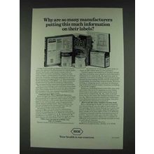 1978 Roche Vitamins Ad - Information on Their Labels