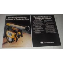 1978 Rockwell 10" Radial-Arm Saw Ad - If You Don't Get Cast Iron