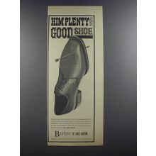 1964 Barker Hunter Shoes Ad - Him plenty good shoe