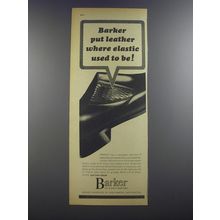 1964 Barker Trident Shoes Ad - Barker put leather where elastic used to be