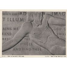Arthur Eric Gill Detail Of The Bass Relief Vintage Postcard