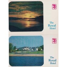 Sunset at Royal Hotel Ullapool Rosshire Ardmair Bay 2x 1970s Souvenir Postcard s