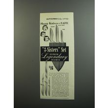 1953 Gerber Blades Advertisement - 3-Sisters Set Gerber Legendary Blades