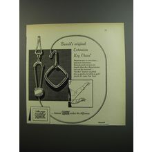 1953 Swank Jewelry Ad - Swank's original extension key chain