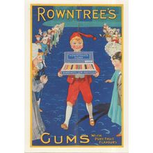 Rowntrees Fruit Gums Confectionary Poster Advertising Postcard