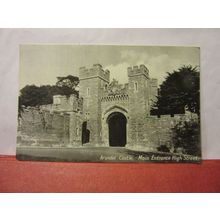 MAIN ENTRANCE, HIGH STREET, ARUNDEL CASTLE, SUSSEX. unused vintage postcard #