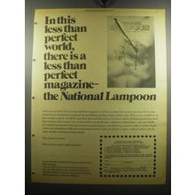 1975 National Lampoon Magazine Ad - In this less than perfect world