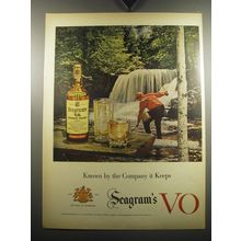 1957 Seagram's V.O. Whisky Advertisement - Known by the Company it Keeps