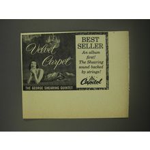 1956 Capitol Records Ad - Velvet Carpet the George Shearing Quintet