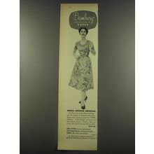 1956 Bemberg Yarn Advertisement - dress by Meera Brooke - Aristocrat of Yarns