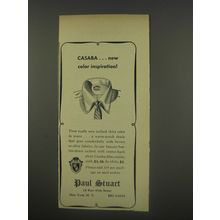 1956 Paul Stuart Shirts Ad - Casaba ..new color inspiration