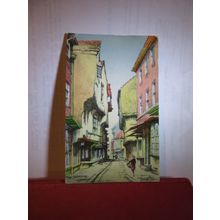 THE SHAMBLES, YORK by Joseph Pike used vintage postcard by Dennis 1960s? pm =