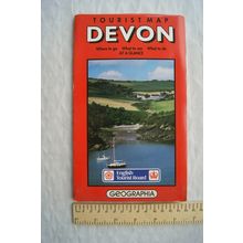 1989 Geographia Tourist map Devon, English Tourist Board