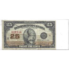 1925 Dominion of Canada 25 cent Bill #1303 VF/XF