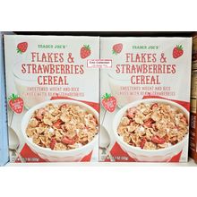 Trader Joe’s Flakes & Strawberries Cereal 11.7oz 332g (2 Boxes)