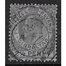 GIBRALTAR 1903 EDVII WMK CROWN CA 2½d USED SG49