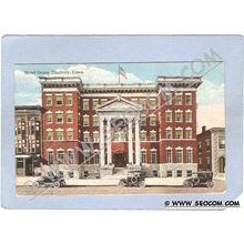 CT Danbury Hotel Green Street Scene w/Old Cars Trolley Tracks ct_box1~495