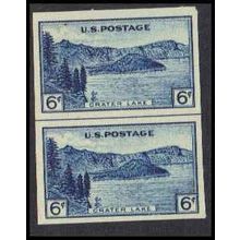 761 6c Crater Lake Very Fine MNH Hor Line Vert Pair Z2609