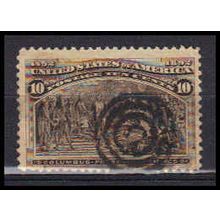Used 237 10c Columbus Presenting Natives Average Plus RA0924