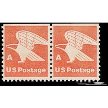 1736 15c A Eagle Fine MNH Dry Gum BPS Hor Pair Top V4671