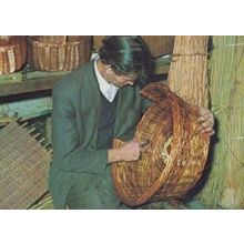 Basket Making Bedfordshire Beds Womens Institute Rare Crafts Photo Postcard