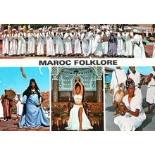 Maroc Moroccon Fashion Folklore Dance Costume Fashion Postcard