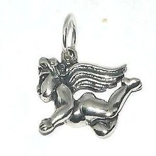 Sterling Silver Flying Angel Charm Pendant