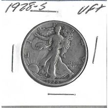 1928-S US Silver M Walking Liberty Half Dollar VF/XF XF Frey Sheet $275